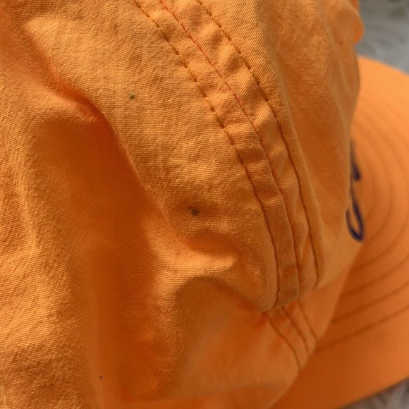 Goodyear Swingster Snapback Trucker Hat USA made Orange SpellOut - Picture 4 of 6